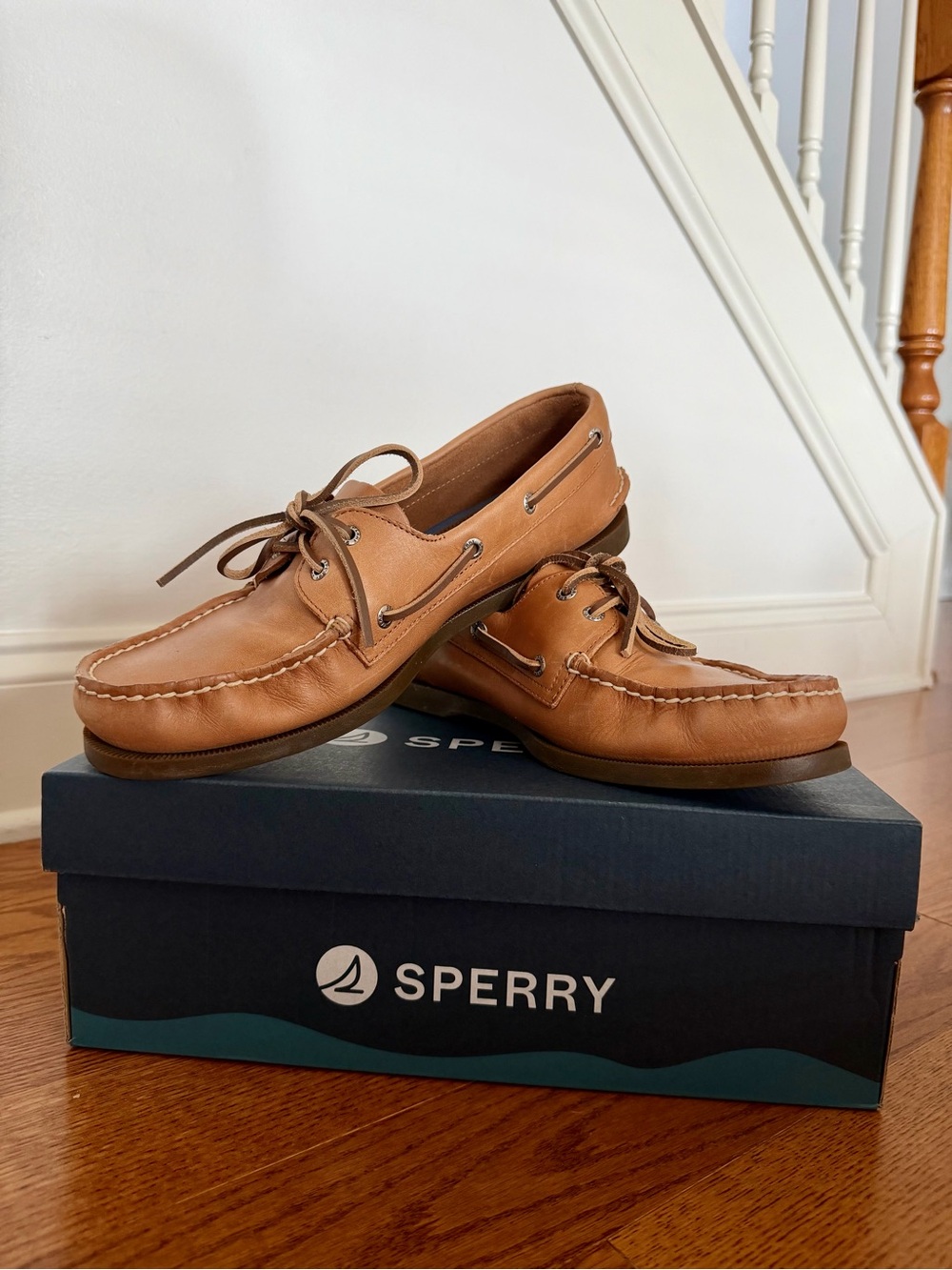 Sperry Cognac Leather Men’s Boat Shoes - Picture 4 of 4